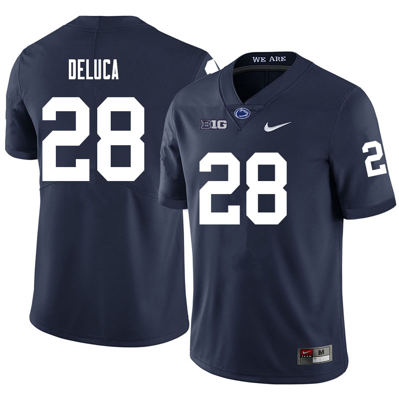 Men #28 Dominic DeLuca Penn State Nittany Lions College Football Jerseys Sale-Navy